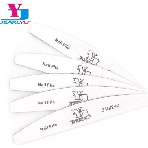 5Pcs/Lot Nail File 240/240 Sanding Nail Buffer Block Pedicure Manicure Buffing Polish Beauty Tools Professional Nail Files White