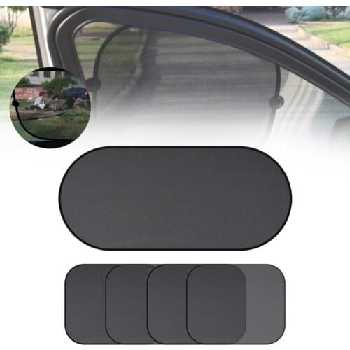 2pcs Black Side Car Sun Shades Rear Window Sunshades Cover Mesh Visor Shield Screen Interior UV Protection Kids