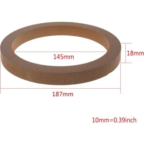 T3EE 2PCS Wood MDF Speaker Spacer Mounting Rings 6.5" Fiberglass Door Kick Pods
