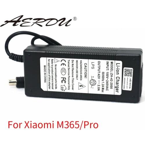 AERDU 42V 2A 63W Charger for Xiaomi Mijia M365 / PRO 10S 36V Li-ion Battery Pack Power Supply Adapters Fast Charging RCA DC 8mm