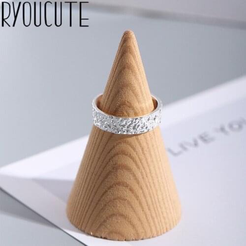 Simple Silver Color Round Rings for Women Engagement Jewelry Adjustable Finger Rings Anillos 2019