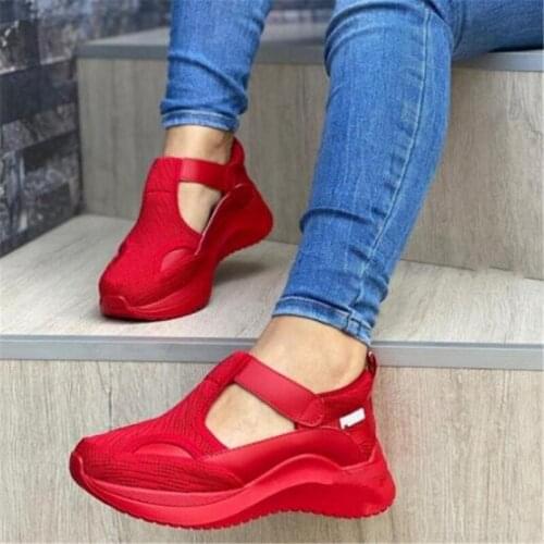 Mesh large size women shoes 2021 new wild fashion womens casual shoes sports running womens platform sneakers breathable loafer