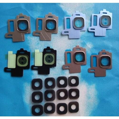 10pcs/lot For Samsung Galaxy S8 G950 Back Rear Camera Glass Lens Cover with Housing Frame Holder Replacement Parts