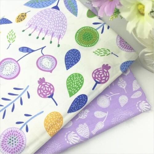 Pueple Floral Print 100% Cotton Fabric Tissue Tilda For Diy Needlework Sewing Material the Cloth Cushion Home Textile Patchwork