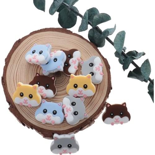 20pcs Baby Silicone Beads Hamster Beads Baby Accessories Teether For Teeth Silicone Pacifiers For Babies BAP Free