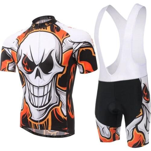2015 Skull Man Cycling Jersey Bike Short Sleeve Sportswear outdoor Sport Bicycle Bike Cycling Mtb jersey shirt clothing CC0318