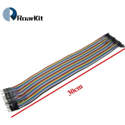 40pcs 30cm 1p-1p Male to Female line jumper wire Dupont cable for Arduino Breadboard