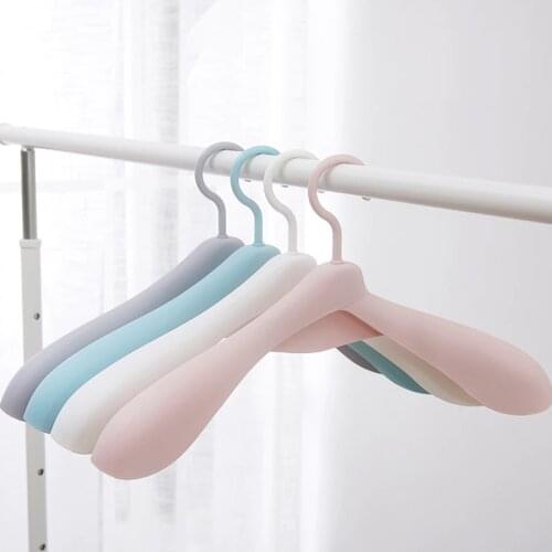 5/10pcs Clothes Hanger Thicken Wide Shoulder Marker Non-slip Closet Organizer Suits Storage Rack Plastic Clothing Drying Racks