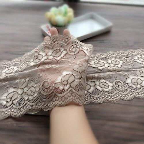 5Yds/lot Elastic Lace Fabric,DIY Garment Accessories,Sewing Swiss Trim Wedding Lace Material 16cm