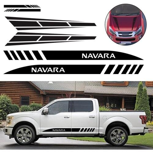 6Pcs Navarra NP300 D40 Nismo JDM Auto Accessories Skirt stripe Trim Vinyl film packaging decal full car trim car sticker