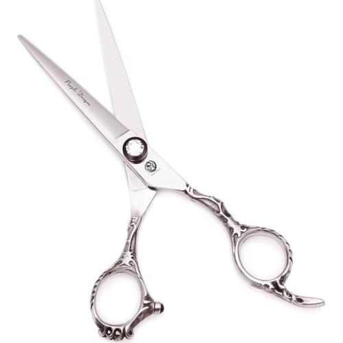 Hair Cutting Scissors Professional 6" Japan 440C Purple Dragon Barber Hair Scissors Haircut Thinning Shears Styling Tool 9008