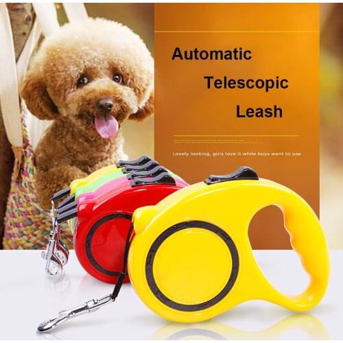 3M/5M Automatic Retractable Dog Leash Nylon Flexible Dog Leash Dogs Cat Traction Rope Leashes for Small Medium Dogs Pet Products