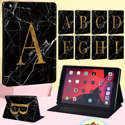Tablet Case for Apple IPad Pro 11/Mini1 2 3 4 5/iPad 2 3 4/iPad (5th/6th/7th Gen)/Air/Air2/Air3 Letter Series Cover Case + Pen