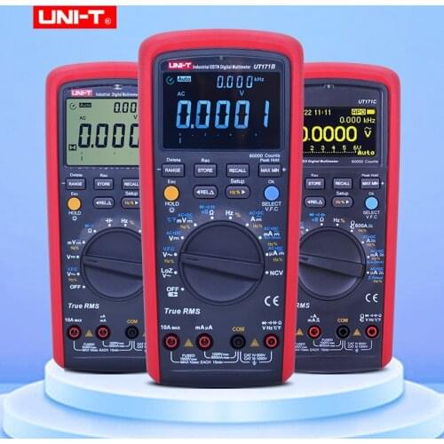 UNI-T UT171A/UT171B/UT171C Industrial True RMS Digital Multimeters; VFC Measurement, USB/Bluetooth Communication