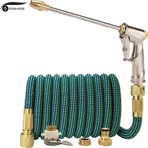 Expandable Magic Hose High Pressure Hose Car Wash Hose Adjustable Spray Flexible Home Garden Watering Hose Cleaning Water Gun