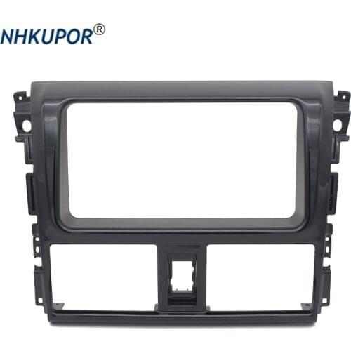 11-434 Double Din Adaptador fascia Panel Facia Radio Frame kit For TOYOTA Yaris Vios 2013 + Radio Stereo fascia