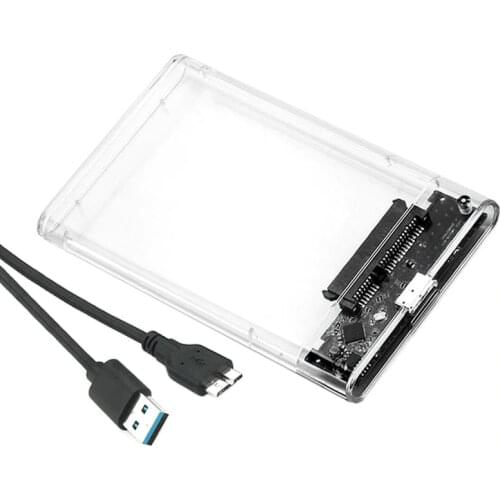 USB3.0 HDD Enclosure 2.5 Inch Serial Port SATA SSD Hard Drive Case Support 6TB Transparent Mobile External HDD Case