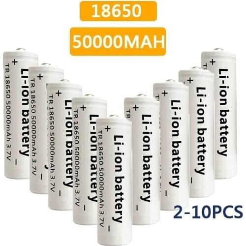 18650 Battery 3.7V 50000 MAh Batera Recargable De Li-Ion Para Linterna LED Caliente Nueva De Alta Calidad for Electronic Gadgets