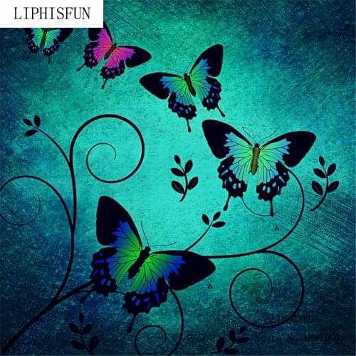 5D DIY Diamond Painting kit Square Resin Rhinestone Embroidery Cross Stitch Arts for Craft Home Wall Decor Butterfly