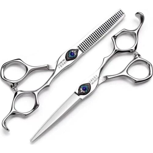 6 Professional Hair Salon Structure Scissors Set Cutting Barber Haircut Thinning Shear Scissors Hairdressing Hair Tools Scissors