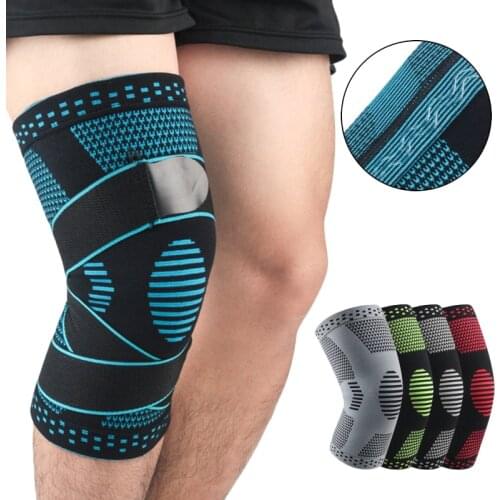 Knee Brace Compression Sleeve Non-Slip Running Hiking Soccer Basketball Meniscus Tear Arthritis Single Wrap Kneepads Knee Pads