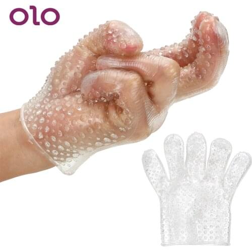 OLO Finger Sleeve Flirting Finger Gloves Clitoris Stimulator Adult Games Adult Products Female Masturbation Sex Toys for women