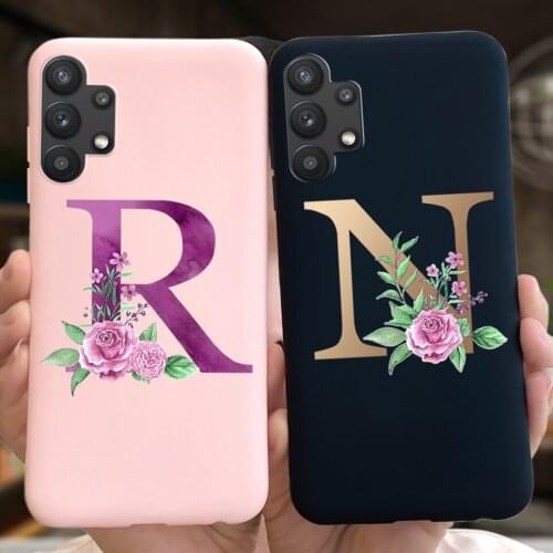 Samsung Galaxy A32 5G Case 52 Letters Candy Shockproof Soft Silicone Cover For Samsung A32 A 32 A326B 5G Protective shell Capa