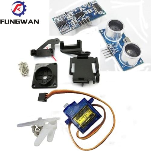 1pcs 9G SG90 servo motor +1pcs FPV dedicated nylon PTZ for arduino kit+1pcs Ultrasonic Module HC-SR04