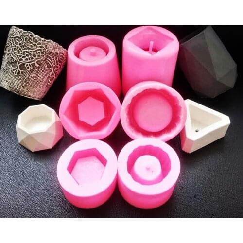 Handmade Silicone Mould for Succulent Plants Small Craft Flower Planter Concrete Cement Clay Pot Mold
