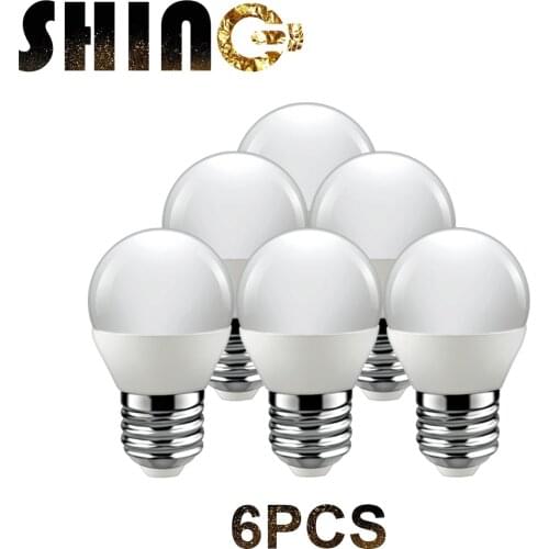 6pcs LED Bulb Lamps E27 AC220V 240V Light Bulb Real Power 7W 3000K Lampada Living Room Home LED Bombilla