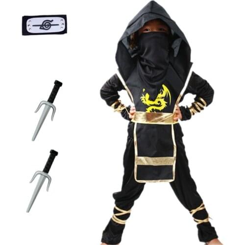 3-12 Years Old Children Japanese Anime Party Costume Halloween Anime Superhero Cosplay Costume Samurai Battle Suit Suit