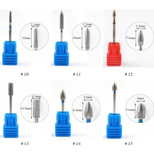 1pcs Nail Drill Bits Diamond Emery 3/32" Drills Bits Polishing Pedicure Manicure Carbide Nails Drill Bit Polisher Drill Bit Tool