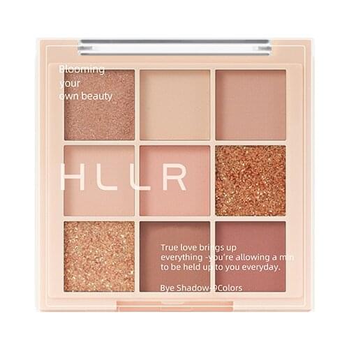 1 Pc Fashion 9 Color Eyeshadow Palette Waterproof Earth Color Matte Glitter Eye Shadow Long-lasting Shiny Make Up Set Cosmetic