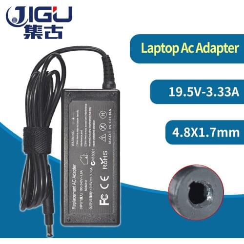 JIGU 4.8*1.7MM 65W For HP Pavilion Sleekbook 15-b053sr 15-b054sf 15-b055ca 15-b061el AC Adapter Power Charger 19.5V 3.33A