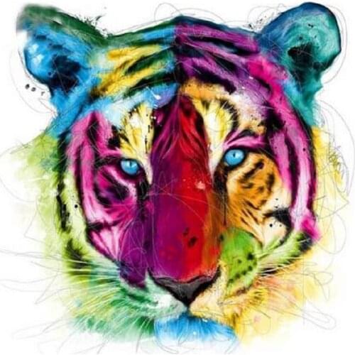 New 5D DIY Full Drill Square&Round Diamond Embroidery Home Decoration Tiger picture DIY crystal Diamond Painting For Kids Gift