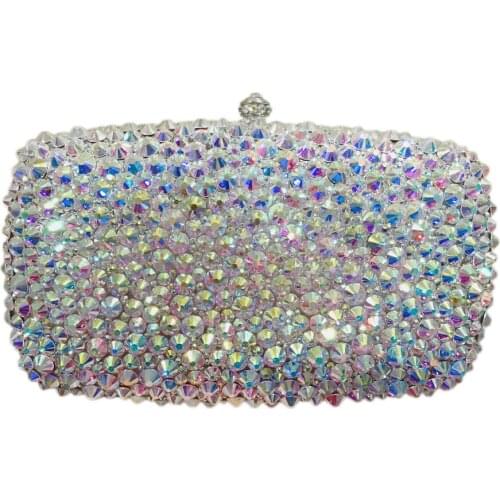DAIWEI Luxury evening bag Crystal women party purse bags Ladies wedding bridal formal clutch bags banquet bag Day Clutches BL123