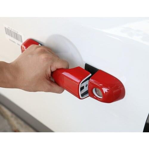 For Jeep Renegade 2015 2016 8Pcs/Set ABS Exterior Car Outer Door Handle Catch Trims Cover Decoration Sticker Styling