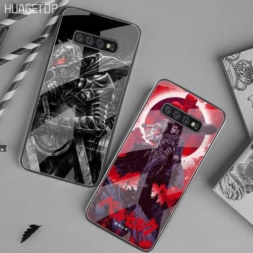 HUAGETOP Berserk Anime Guts Griffith Soft Phone Case Capa Tempered Glass For Samsung S20 Plus S7 S8 S9 S10 Plus Note 8 9 10 Plus