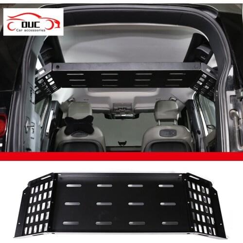 Alloy Matte Black Car Trunk Cargo Luggage Multi-function Shelf Storage Tray Rack For Land Rover Defender 2020-2022 Accessories