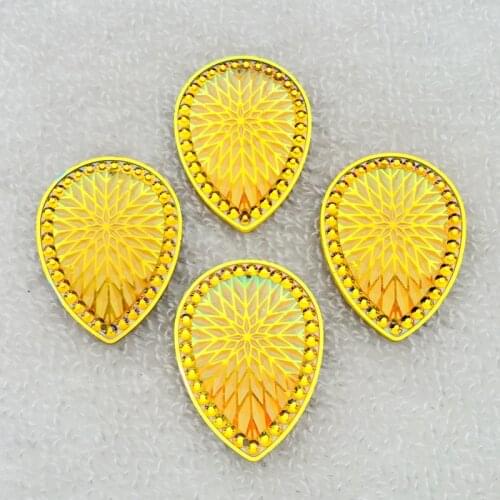 New 8pcs Retro flower Rhinestone water drop Button Wedding Decoration Clothing Button DIY strass crystal Accessories -B192