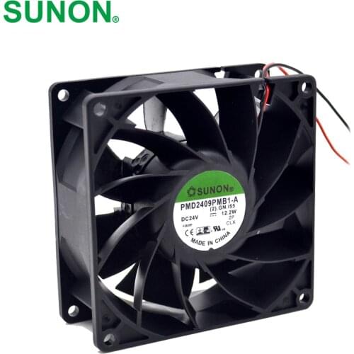 For SUNON Brand new Inverter cooling fan 24V PMD2409PMB1-A 92mm wind pressure computing devices with axial fans 92*92*38mm