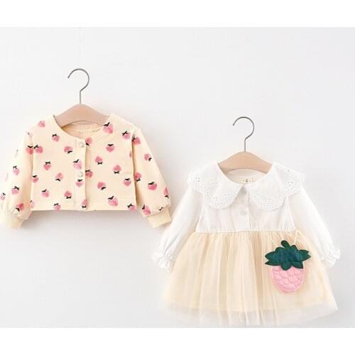New born Baby clothes Spring kids girl cloth outfit set short coats tutu dress suit for toddler children girl clothing baby sets