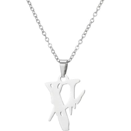 Choker Necklaces Mens Fujiwara Hiroshi Lightning Pendant Stainless Steel Gold Chain Necklace Fashion Jewelry On The Neck Pendant