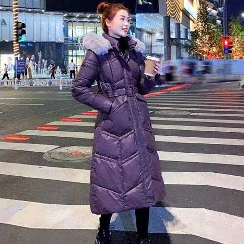 Hooded Parkas Winter Jacket Women Warm Jackets for Women 2021 Down Cotton Coat Female Midi Clothes Chaquetas Para Mujer HLY198