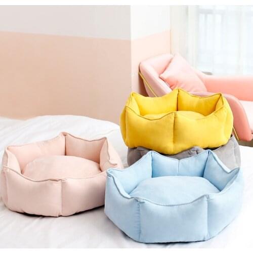 Self-Warming Pet Crown Dog and Cat Bed Collection for Small Breeds - Made of Ultra Soft Micro-Plush Material