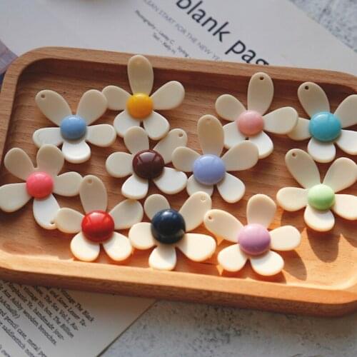 Fruta earrings designer hyuna the same paragraph flower and flower acetate pendant ins wind diy hand-made accessories