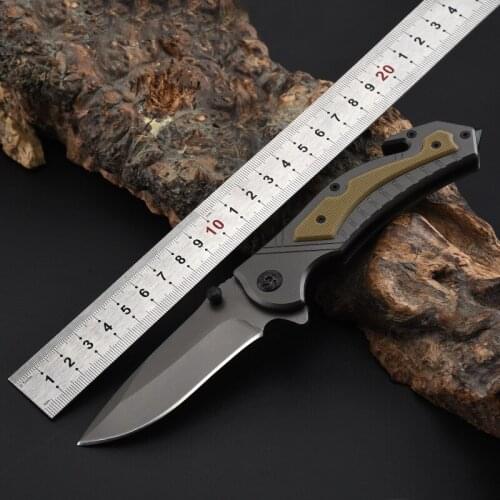 21CM Stainless Steel Outdoor Folding Knife Multifunctional Field Survival Blade Self-defense Folding Knife
