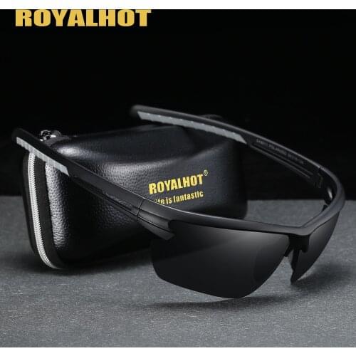 RoyalHot Men Women Polarized Half Frame Sports Sunglasses Vintage Sun Glasses Retro Eyewear Shades Oculos Male 900203