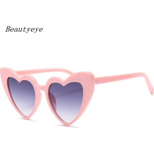 2018 Fashion Love Heart Sunglasses Women Vintage Cat Eye Sun Glasses Best gift for Christmas Birthday Glasses for Women
