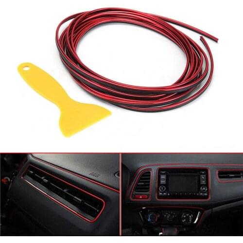 Super Flexible 5M Car Interior Moulding Trim Strip Door Gap Edge Moulding Trim Universal Decorative Line Auto Accessorie